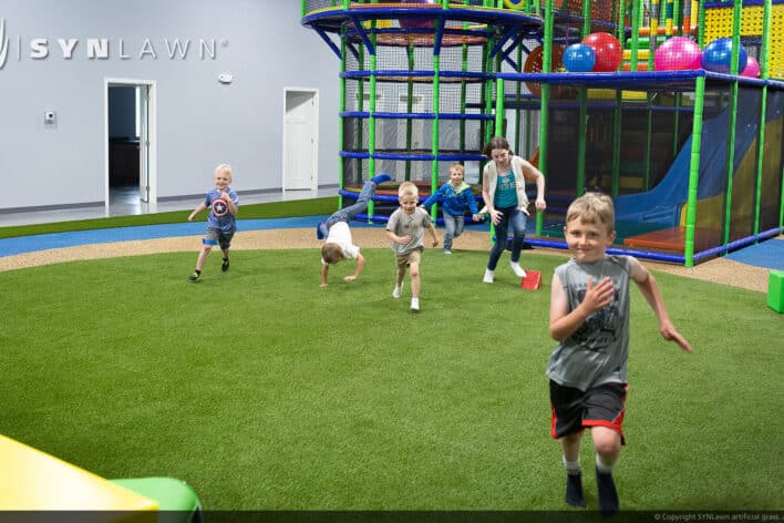 image of SYNLawn Green Bay WI play run wild indoor playground grass